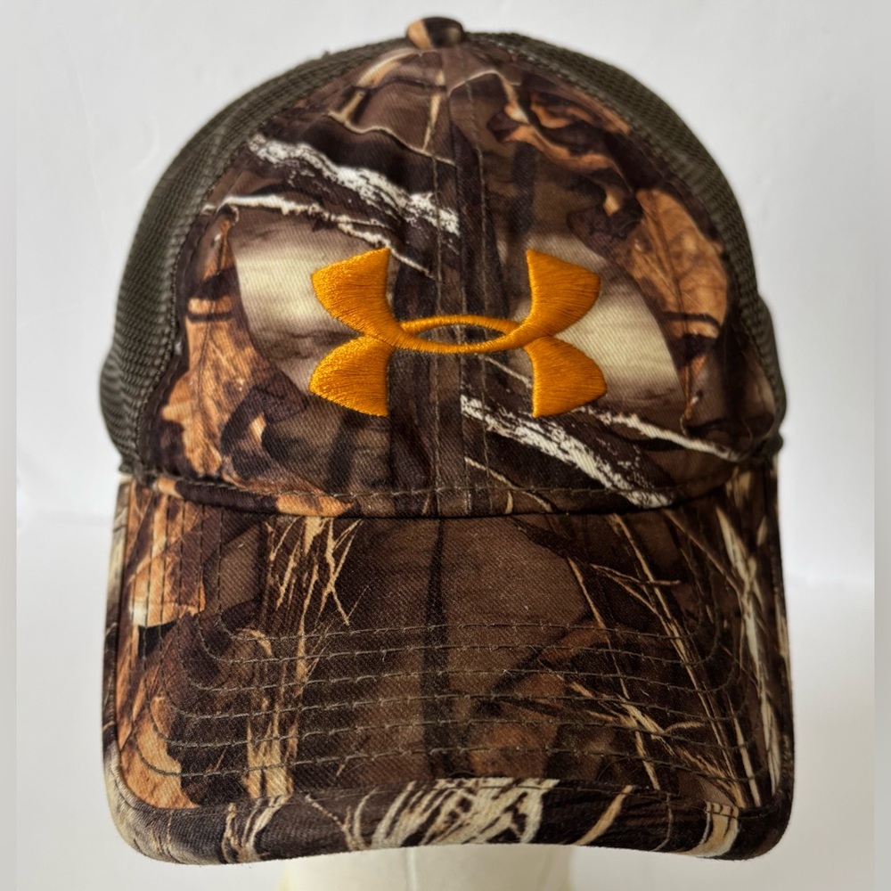Under Armour Camo Hat with Orange Logo